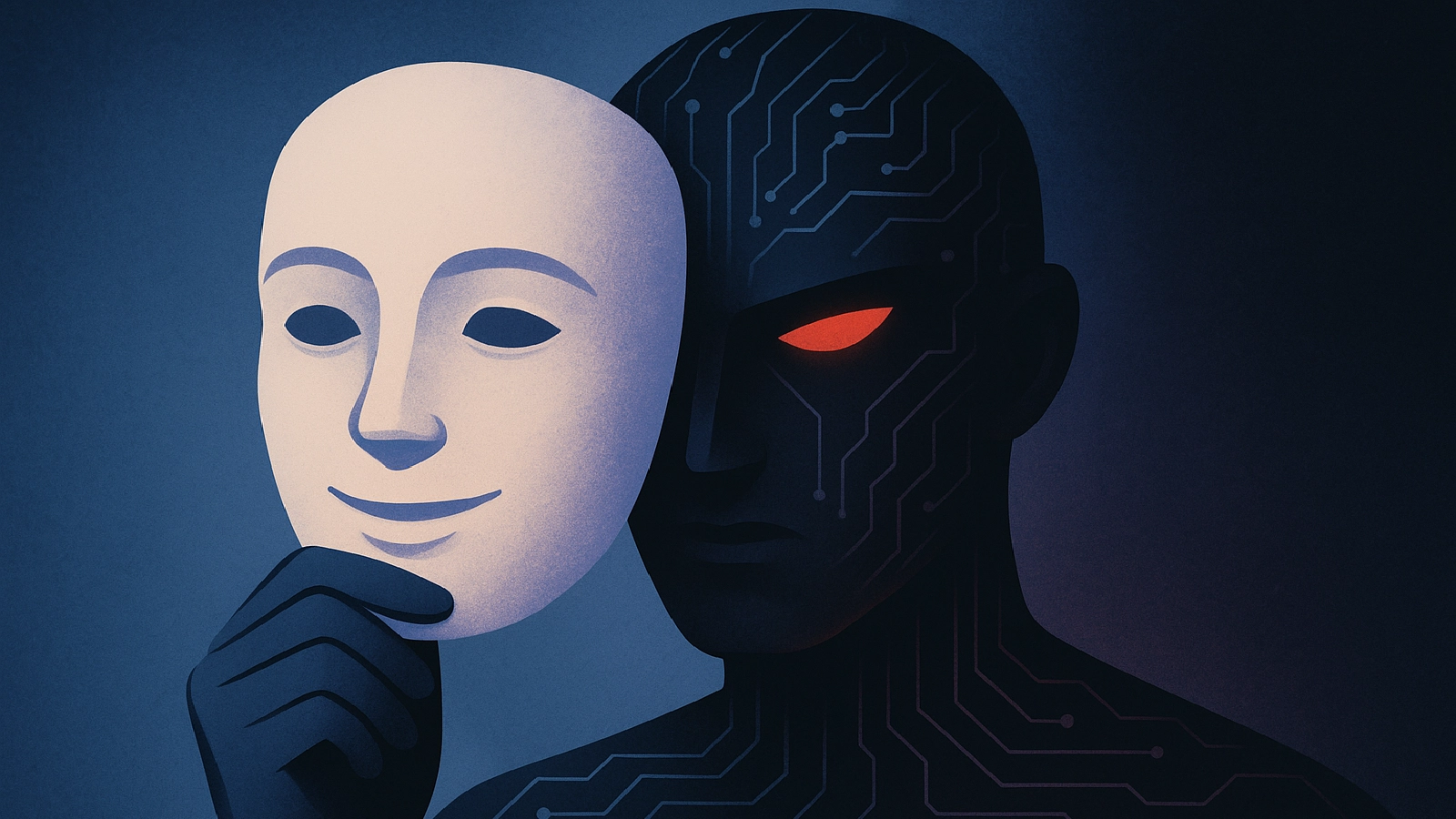 AI hiding behind a mask.