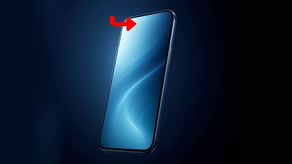 Futuristic smartphone with a glowing, edge-to-edge display and no visible bezels or camera, symbolizing Apple’s next-generation iPhone design.
