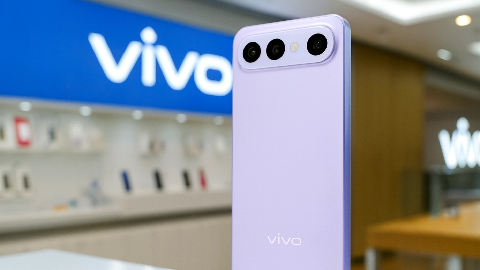 Compact Vivo S50 Pro Mini smartphone with horizontal pill-shaped camera bar and 6.31-inch flat display.