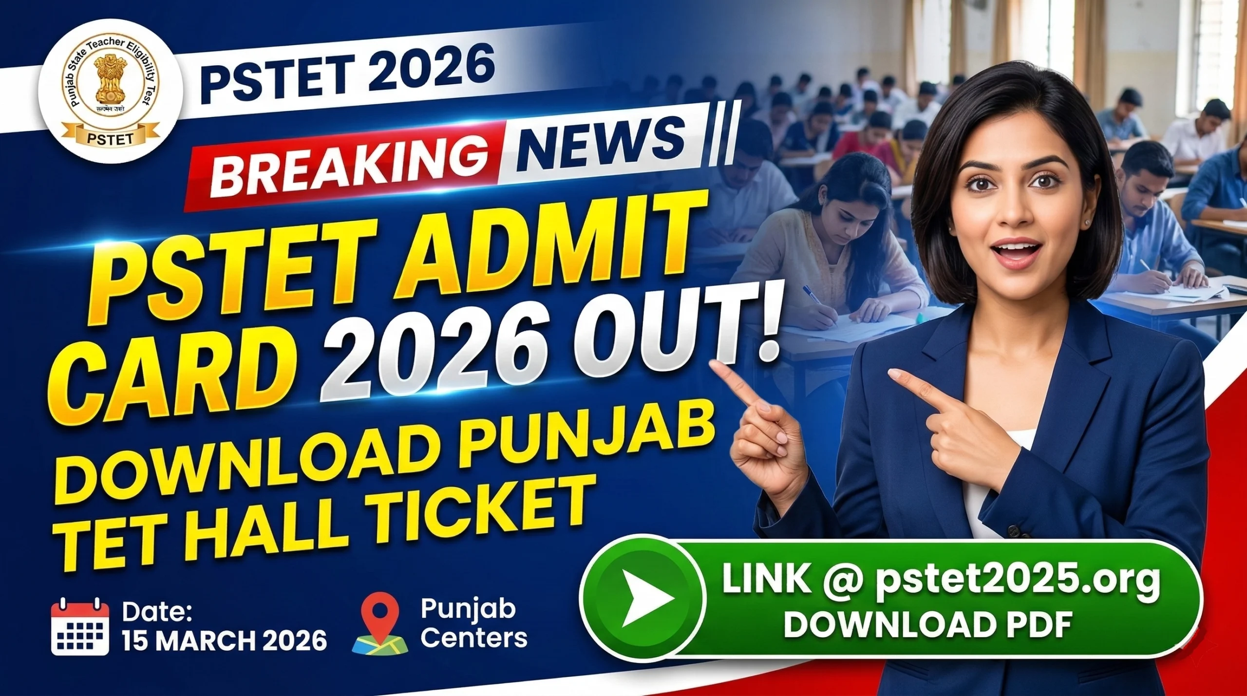 SCERT Punjab Releases PSTET Admit Card 2026